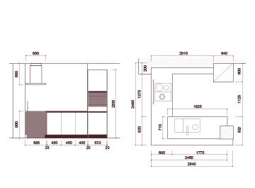 キッチンU型